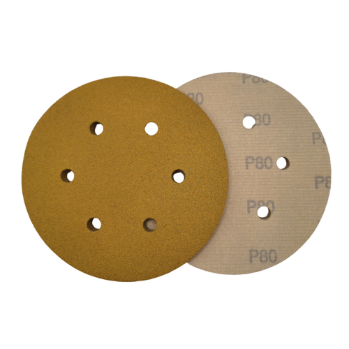 กระดาษทรายกลมหลังสักหลาด Y661 Zebra Gold Sanding Disc 6